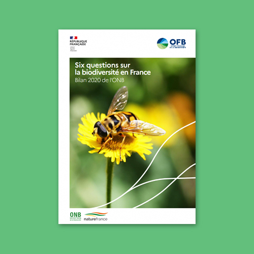 Couverture du Bilan 2020 de l'Observatoire national de la biodiversité