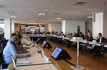 Conseil de gestion du Parc naturel marin de l'estuaire de la Gironde et de la mer des Pertuis, du 9 décembre 2019 à La Rochelle. Crédit photo : Cécile Barreaud / OFB