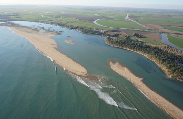 Vue aérienne de la réserve naturelle nationale de la Casse de la Belle Henriette. Crédit photo : Réserve naturelle nationale de la Casse de la Belle Henriette