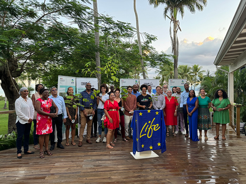 Cérémonie des lauréats du premier appel à projets BESTLIFE2030 dans les Antilles françaises, 1er octobre 2024 ©Denis CHARISSOUX – OFB