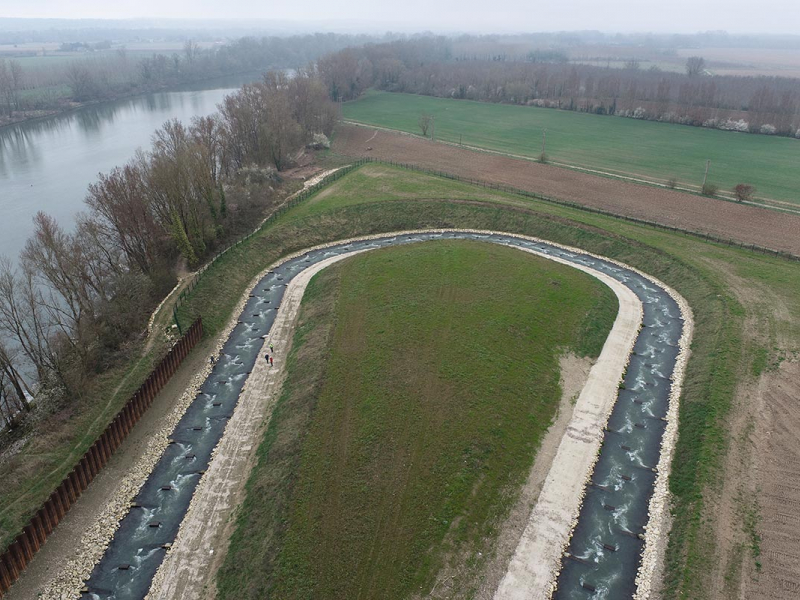 Rivière de contournement de Malause. Crédit photo : Olivier Mercier / OFB