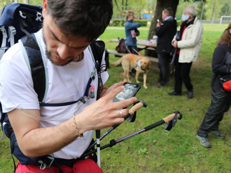 Application de guidage Openway. Crédit photo : Paul Moulin / Parc national des Cévennes 