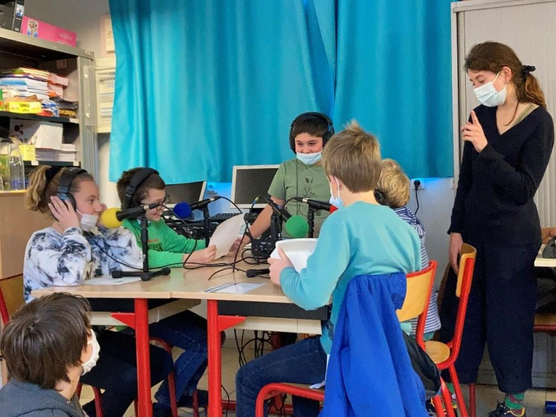 Les élèves de CM1-CM2 de l’école Notre-Dame à Saint-Valéry-sur-Somme (80). Crédit photo : Clarisse Rehel