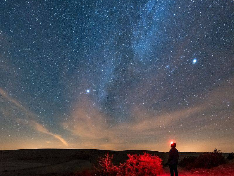 Ciel étoilé dans le Parc national des Cévennes. Crédit photo : Etienne Jammes / Parc national des Cévennes