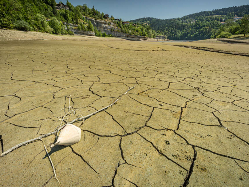   Etiage sévère dans le Haut-Doubs. Crédit photo : Sébastien Lamy / OFB