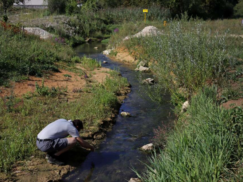 Restauration de cours d'eau dans le Doubs. Crédit photo : Michel Bramard / OFB