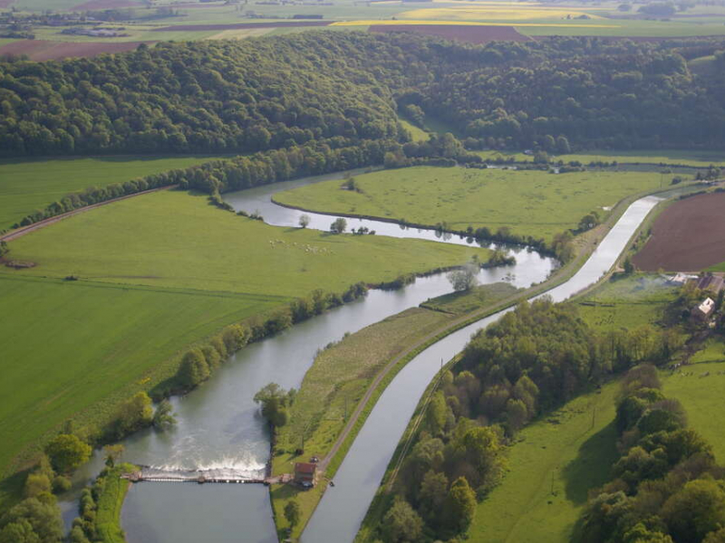 De Pouilly-sur-Meuse au barrage de l'Alma. Crédit photo : Thomas Schwab / OFB