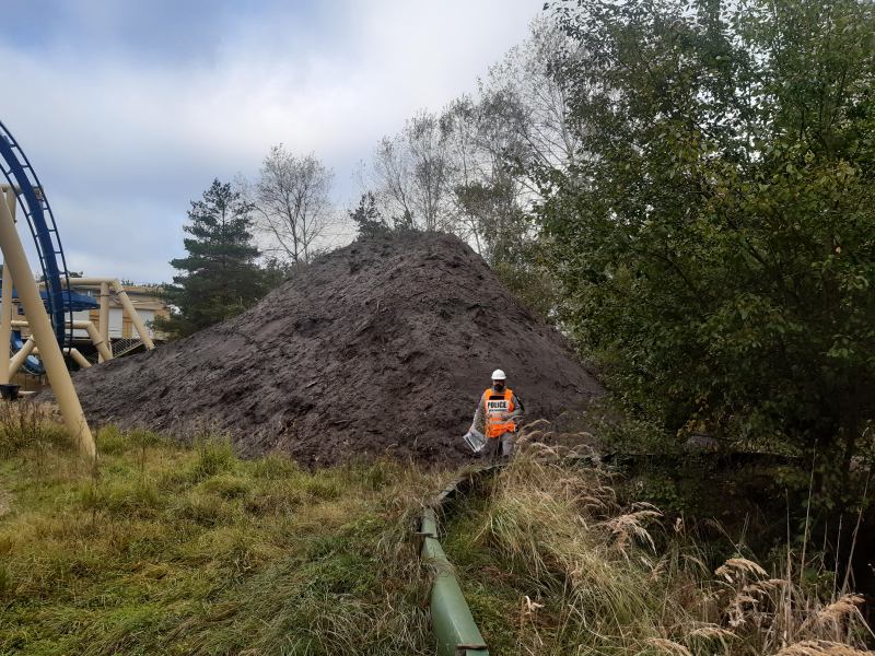 Contrôle d'un chantier sur les mesures compensatoires ERC dans l'Oise. Crédits : Guillaume Felzinger / OFB