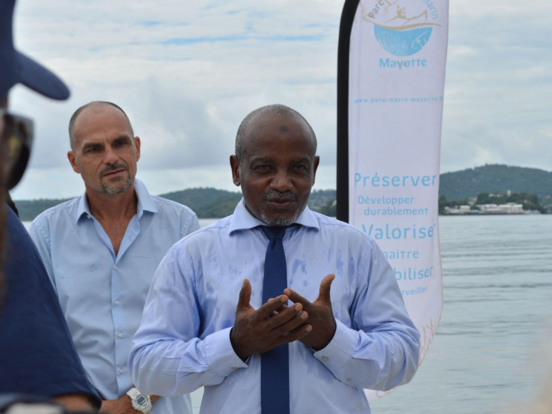 Abdou Dahalani, nouveau président du conseil de gestion du Parc naturel marin de Mayotte. Crédit photo : Amandine Escarguel / OFB