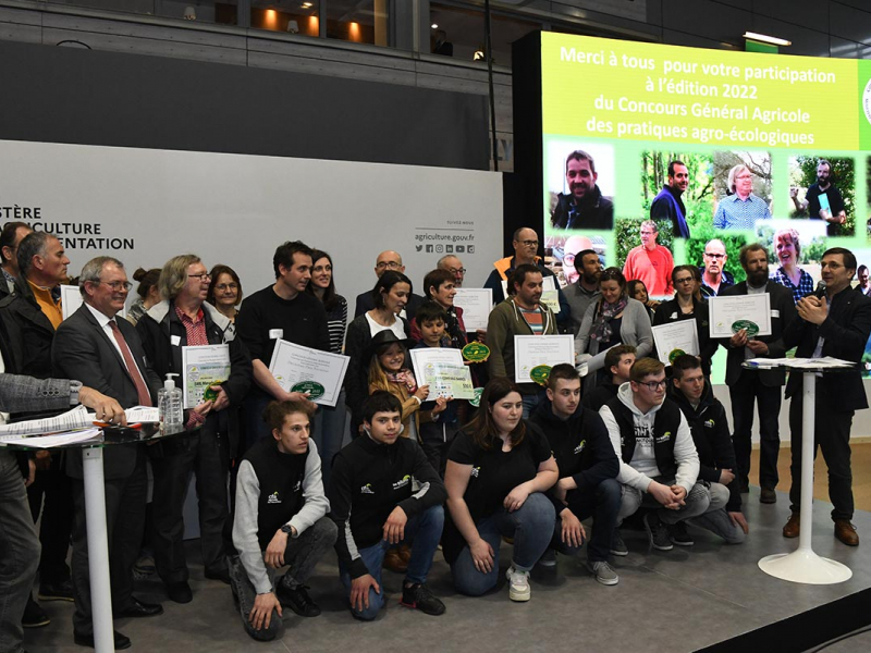 Les lauréats du Concours Général Agricole des pratiques agro-écologiques 2022. Crédit photo : Céline Lecomte