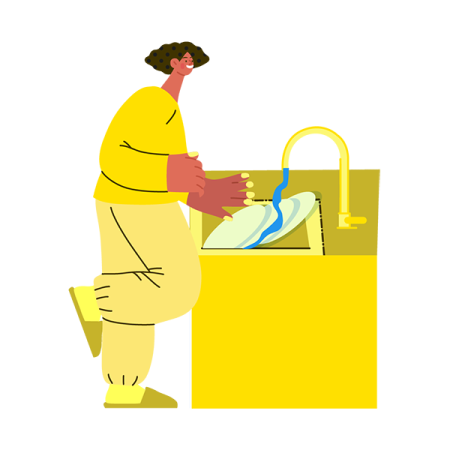 Illustration : Être attentif à ce que l'on jette dans le réseau d'eau
