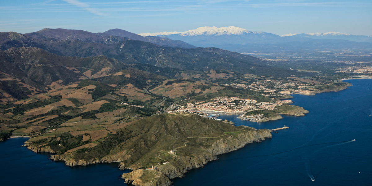 Cap Béar, vu du ciel. Crédit photo : www.frederic-hedelin.com