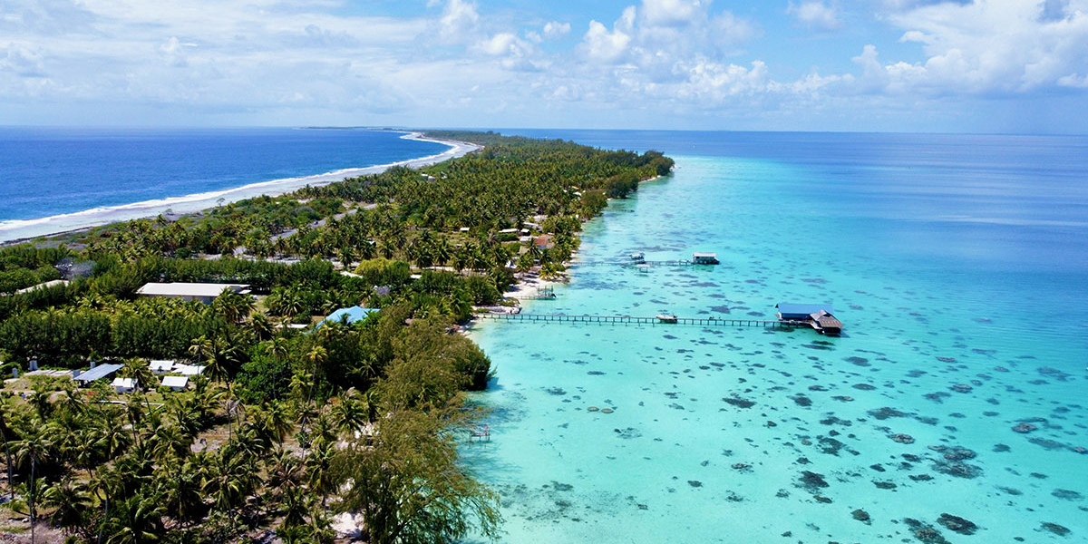 Couronne récifale, Atoll de Fakarava. Crédit photo : M. Grellier / OFB
